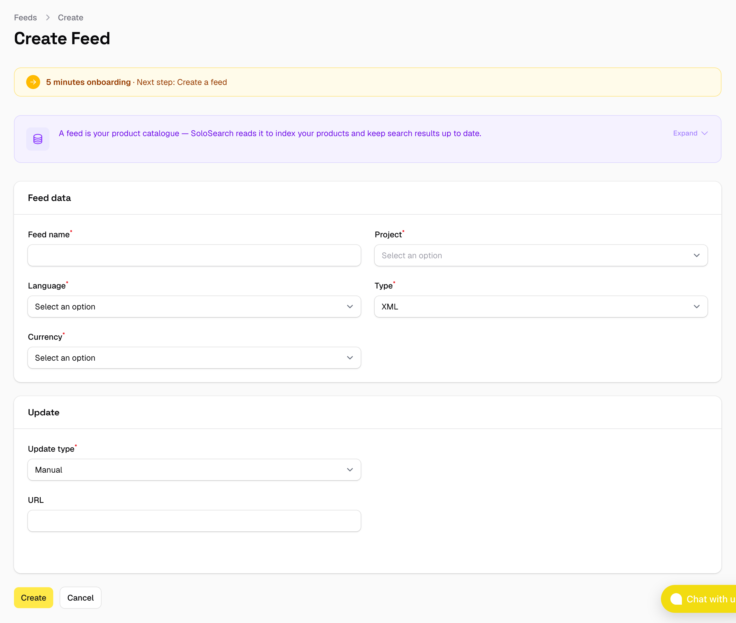 Create a feed