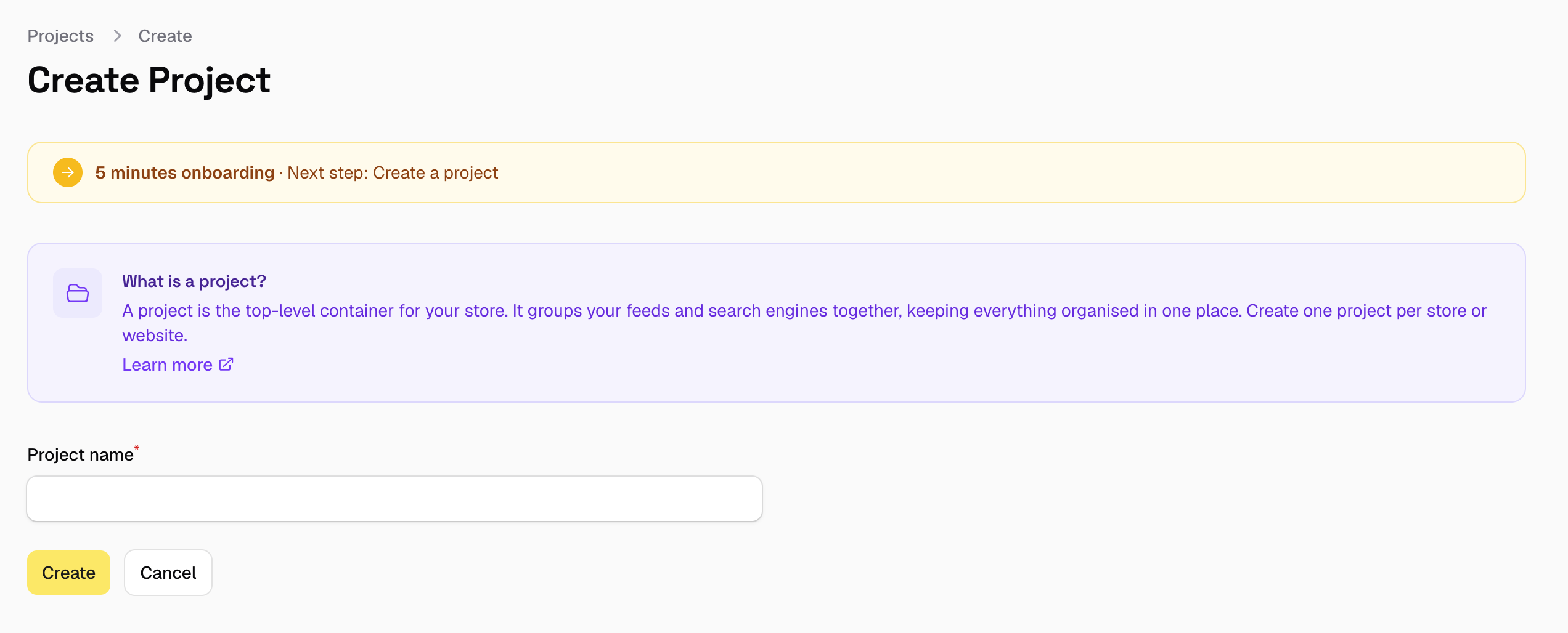 Create a project