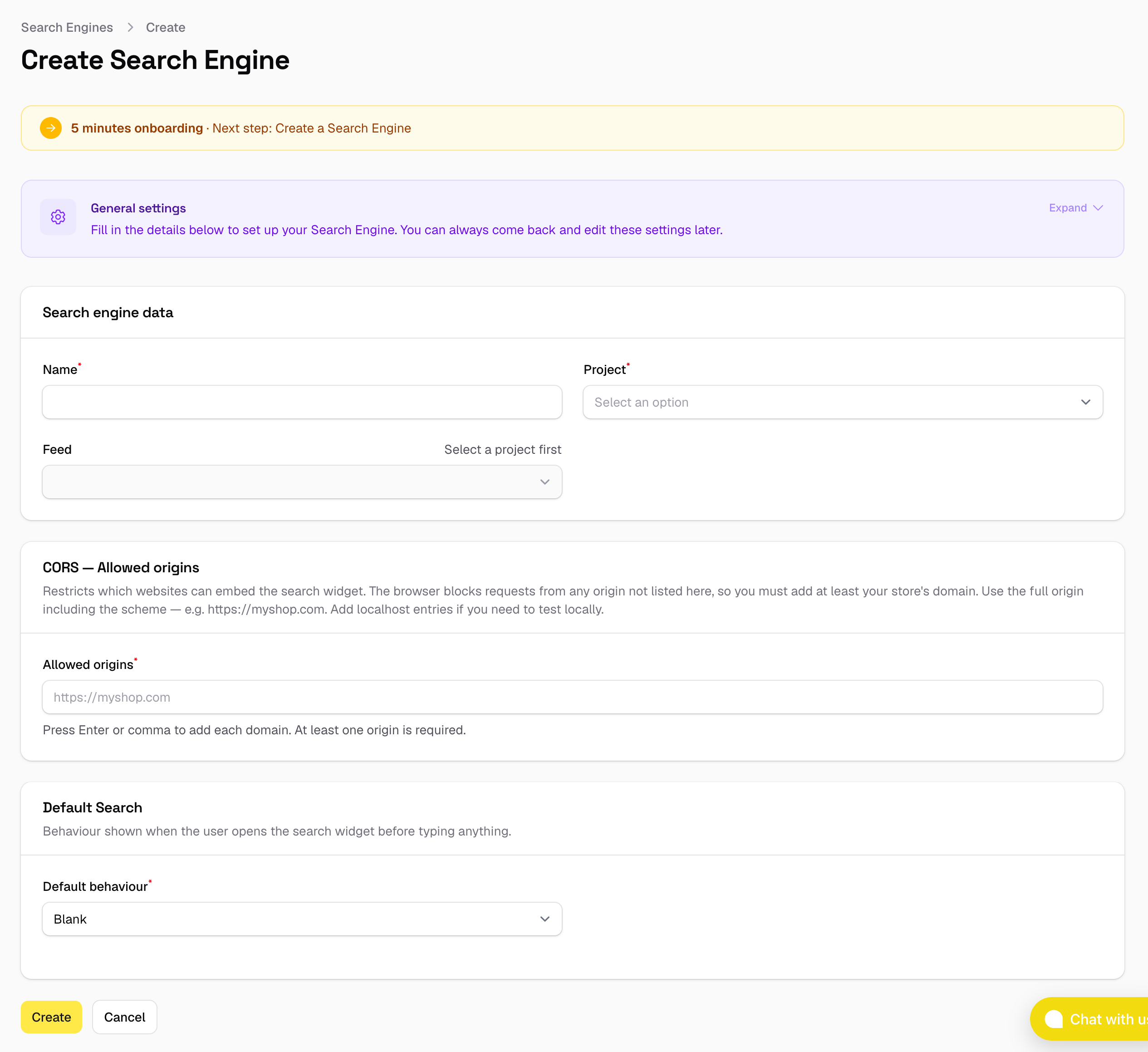 Create a search engine