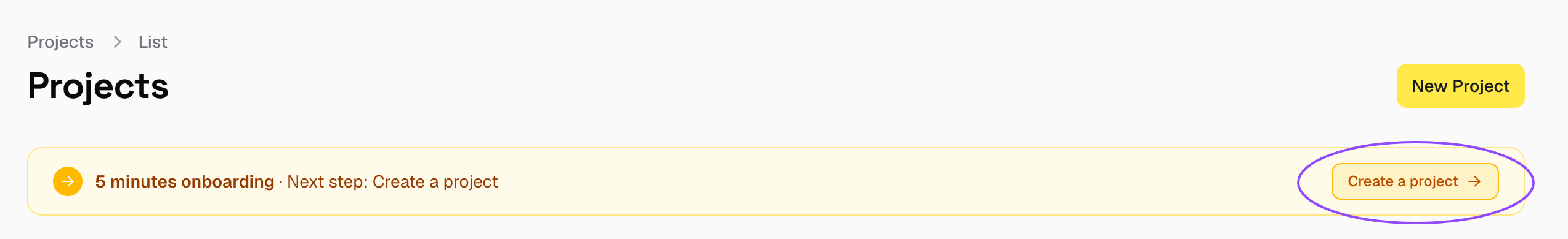Onboarding bar
